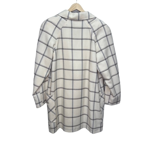 Vintage Yellow Academia Longline Wool Plaid Windowpane Blazer Classic - Picture 10 of 16